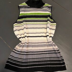 Striped Sleeveless Knit Top